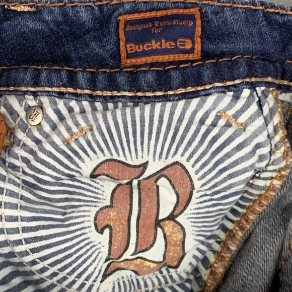 Rock Revival Buckle Blake Straight Jeans Womens 30 Low Rise - Picture 6 of 16